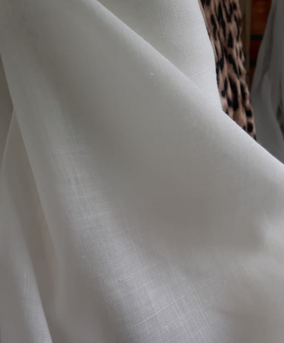 Tela visillo Gran lino 30% blanco natural - 1