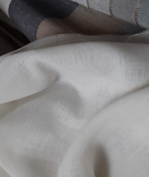 Tela visillo Gran lino 30% blanco natural - 2