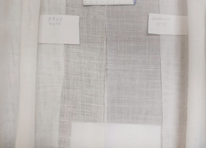 Tela visillo Gran lino 30% blanco natural - 6