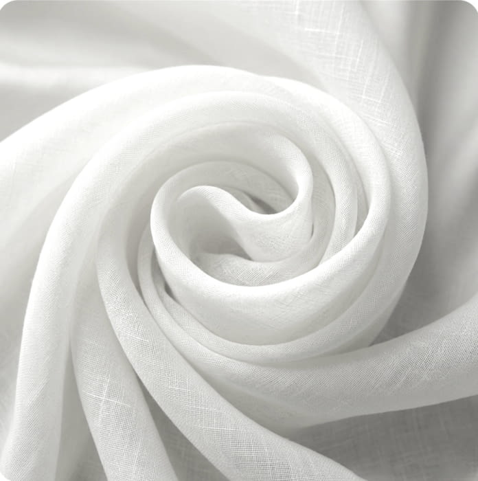 Tela visillo Gran lino 30% blanco óptico