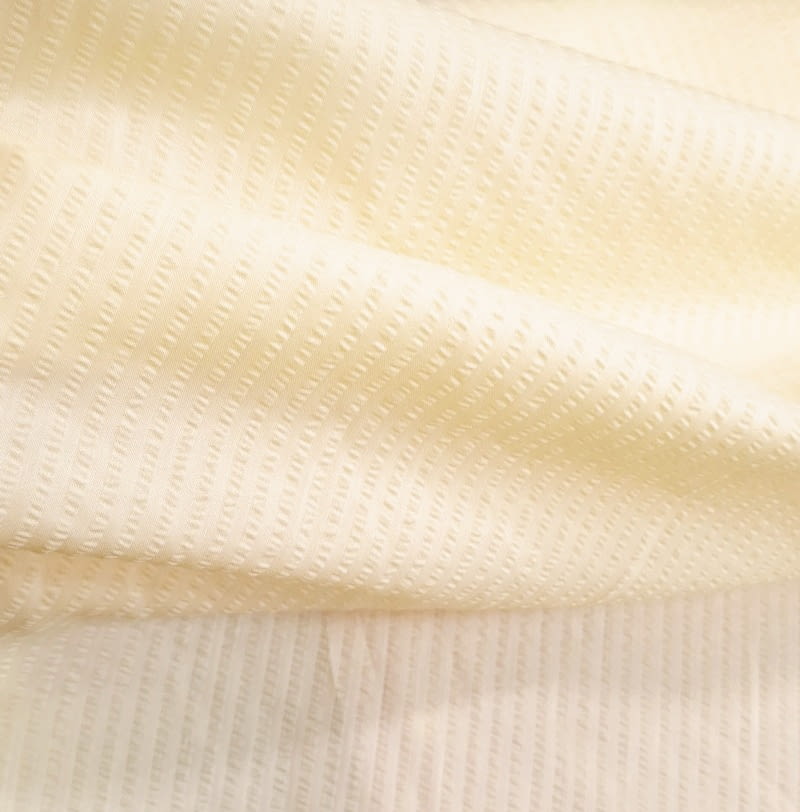 Tela lisa rayada beige vainilla