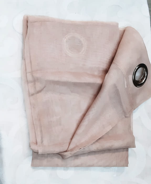 Visillos confeccionados mármol beige - 3