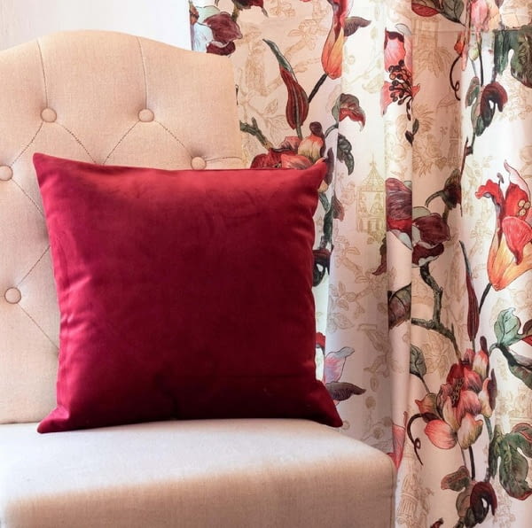 Tela flores Japón Robeco rojo 280 - 1