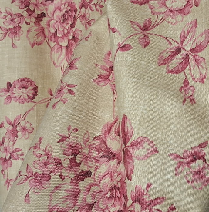 Tela cretona ocre rosa 280