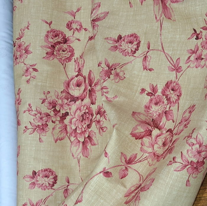 Tela cretona ocre rosa 280 - 2