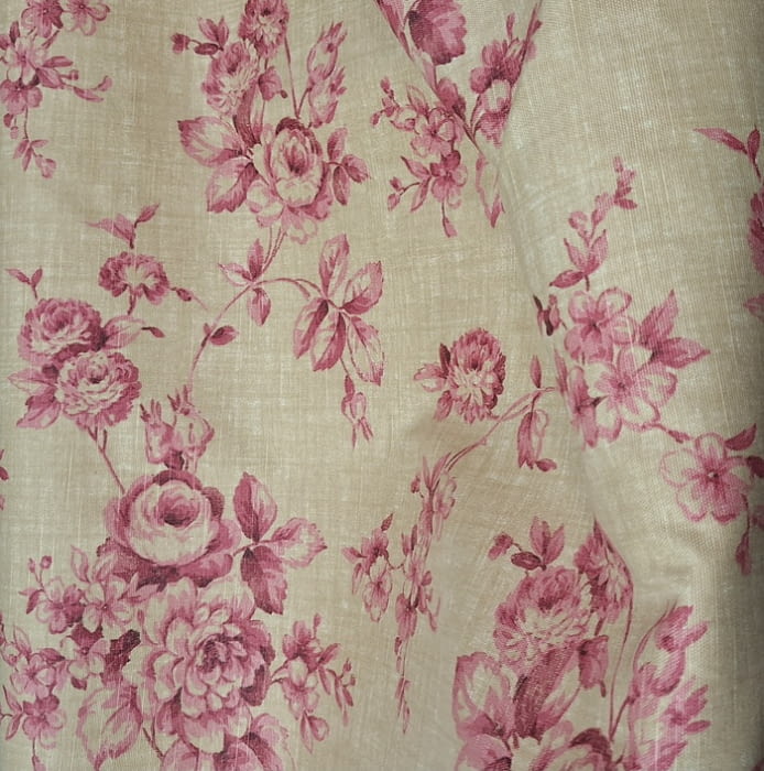 Tela cretona ocre rosa 280 - 3