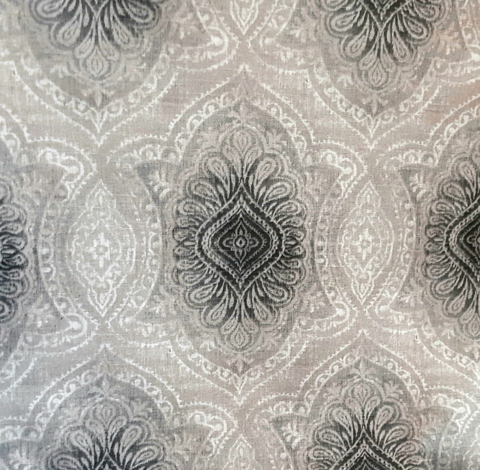 Tela cretona adamascado gris 280