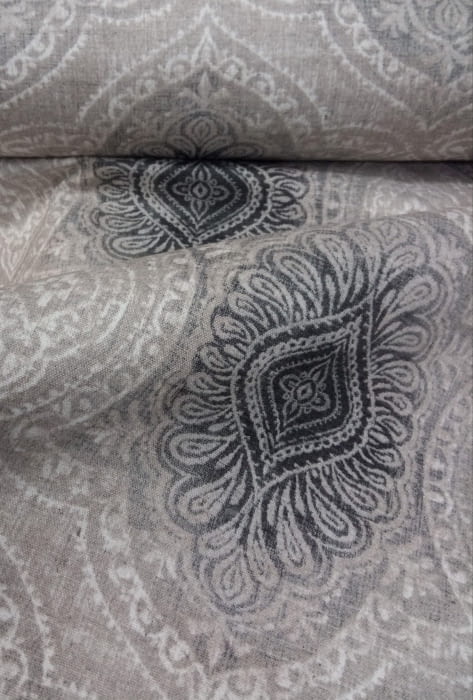 Tela cretona adamascado gris 280 - 3