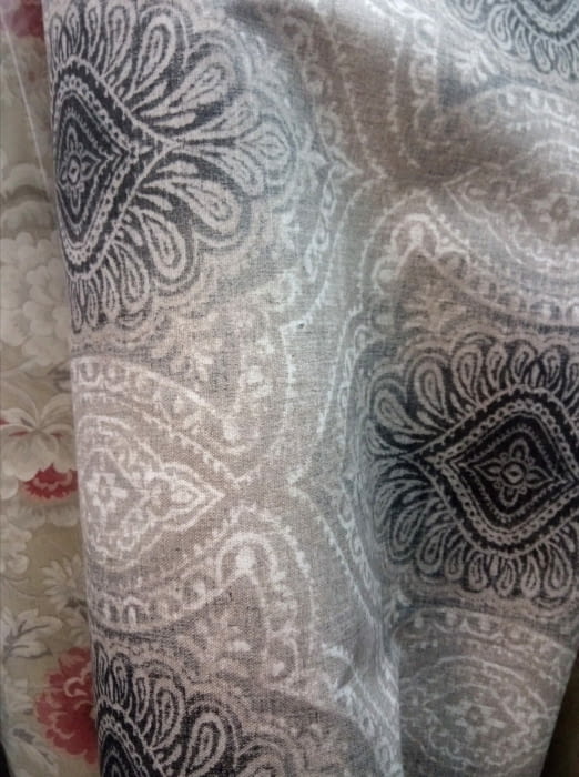 Tela cretona adamascado gris 280 - 4