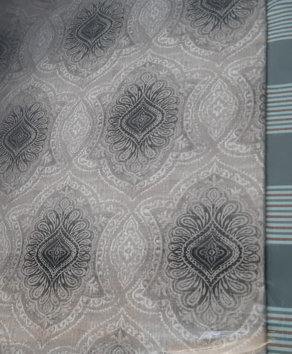 Tela cretona adamascado gris 280 - 8