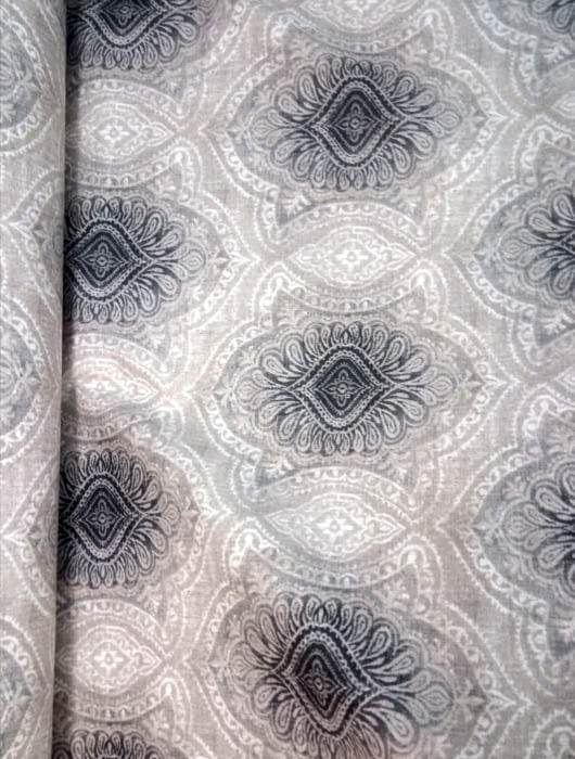 Tela cretona adamascado gris 280 - 9