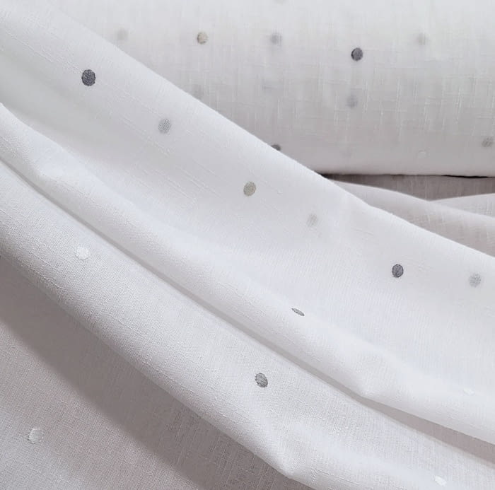 Tela Visillo topos  grises 280 - 5