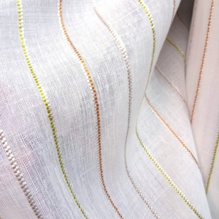 Tela Visillo rayitas colores 85 x 300 = 12,99 €