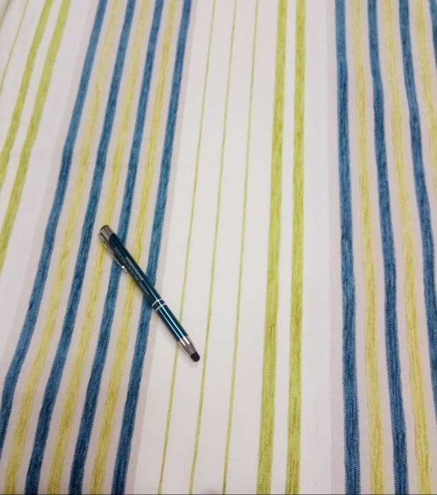 Tela rayas chenilla pistacho 280 - 1