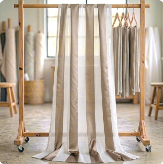 Tela visillo beige 1,80 x 2,90 = 29,90 €
