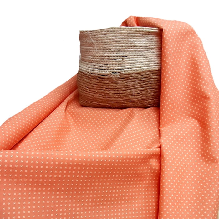 Tela loneta naranja salmón 280