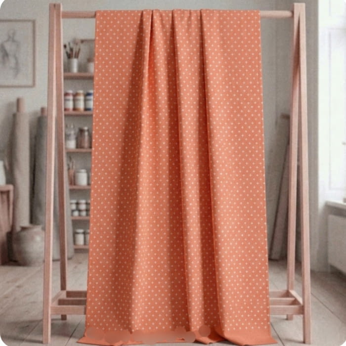 Tela loneta naranja salmón 280 - 1