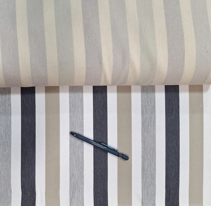 Tela tapicería rayas quebec gris 280 - 1