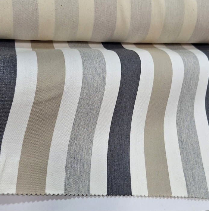 Tela tapicería rayas quebec gris 280 - 2