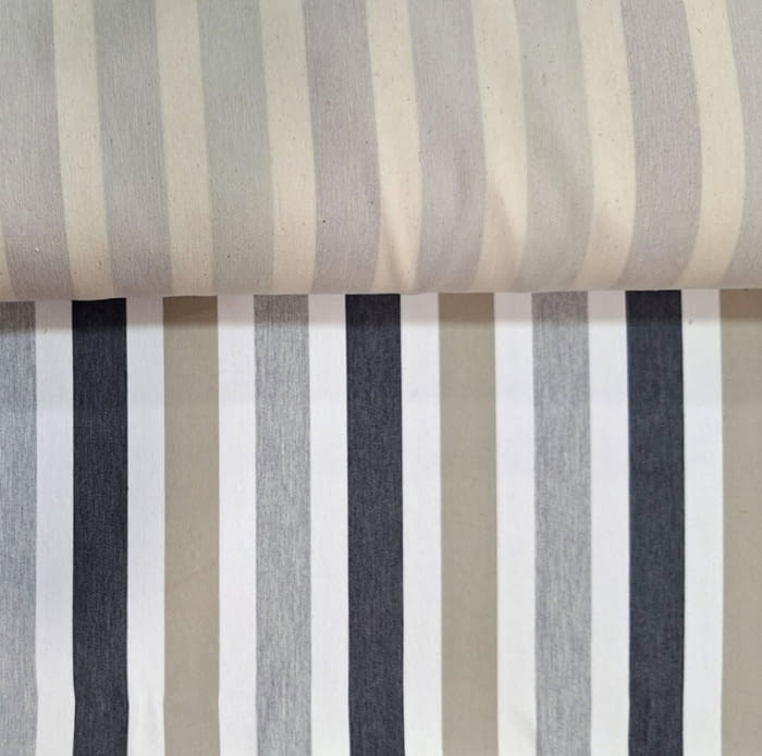 Tela tapicería rayas quebec gris 280 - 3