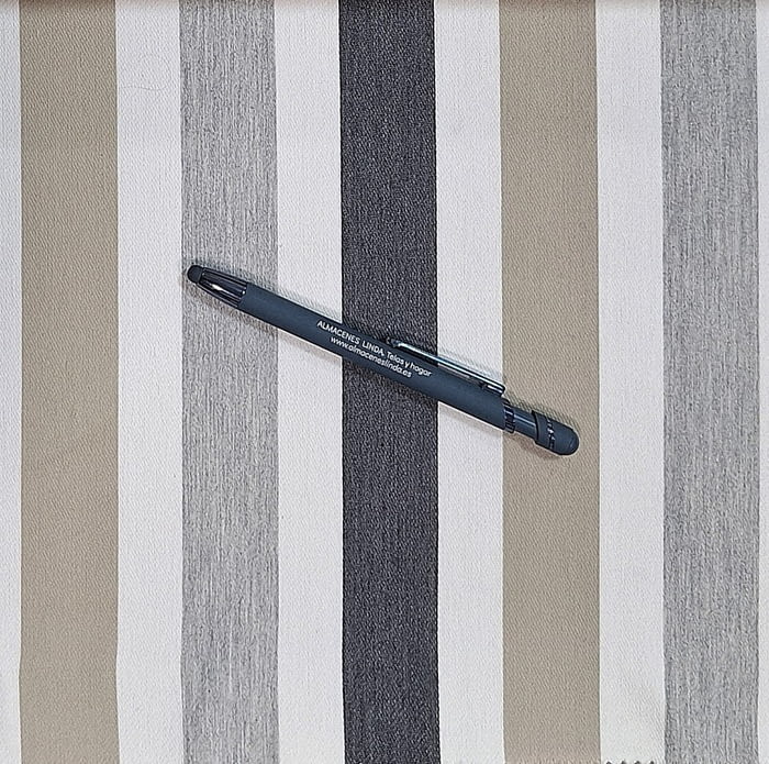 Tela tapicería rayas quebec gris 280 - 4
