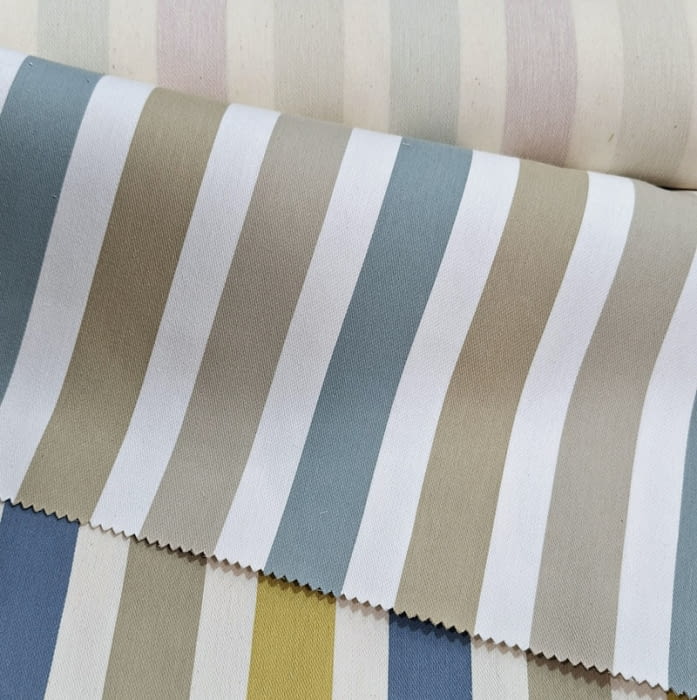 Tela tapicería Quebec rayas agua marina 280 - 1