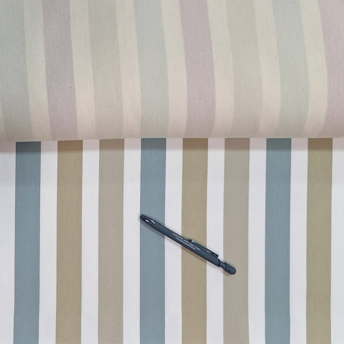 Tela tapicería Quebec rayas agua marina 280 - 2