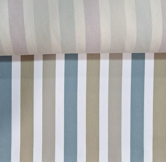 Tela tapicería Quebec rayas agua marina 280 - 4