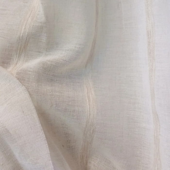 Tela visillo rayas beige