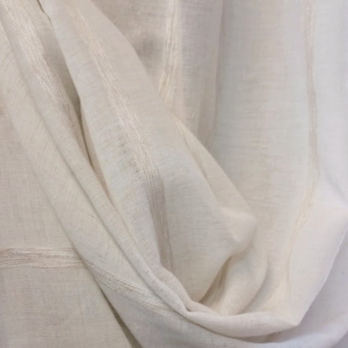 Tela visillo rayas beige - 1