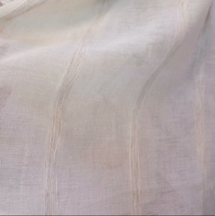 Tela visillo rayas beige - 2