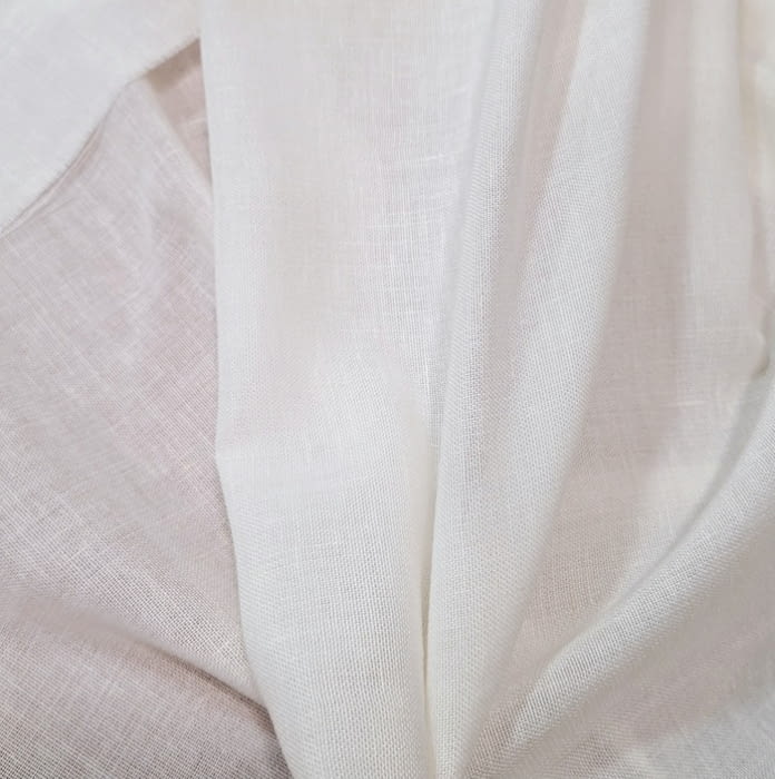 Tela visillo tupido 19% lino crudo Jerez - 1