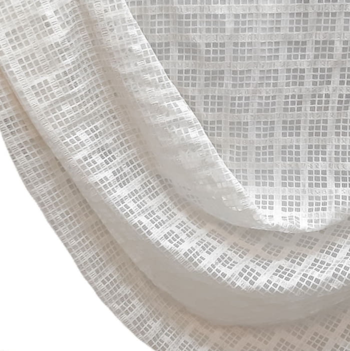 Tela visillo encaje cuadros 165