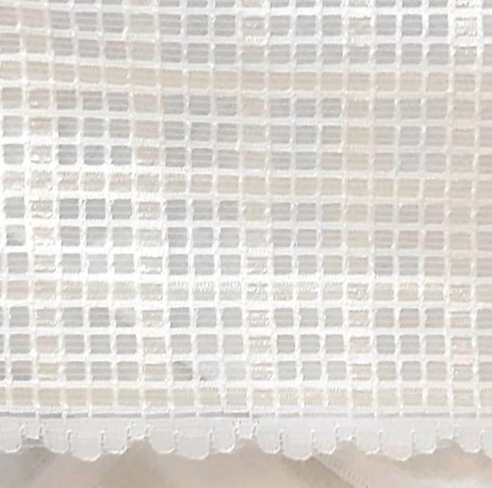 Tela visillo encaje cuadros: altura 165 cm - 2