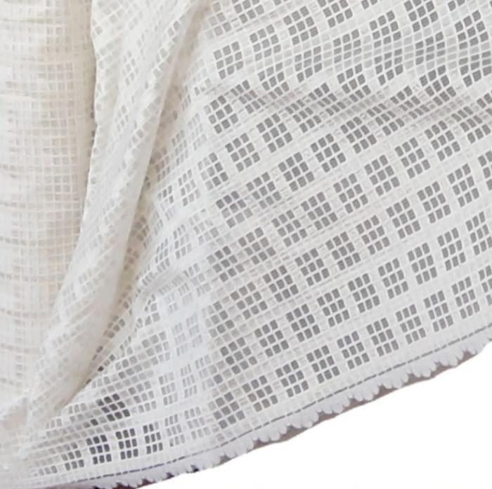 Tela visillo encaje cuadros 165 - 4