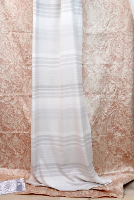 Tela visillo rayitas grises