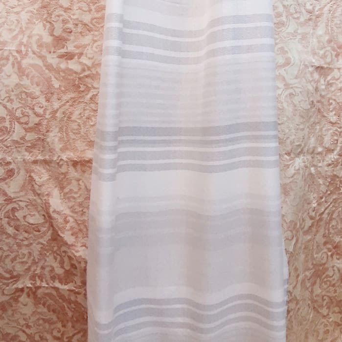 Tela visillo rayitas grises - 5