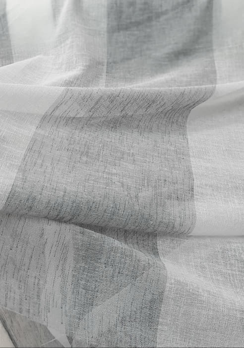 Tela visillo franjas grises - 3