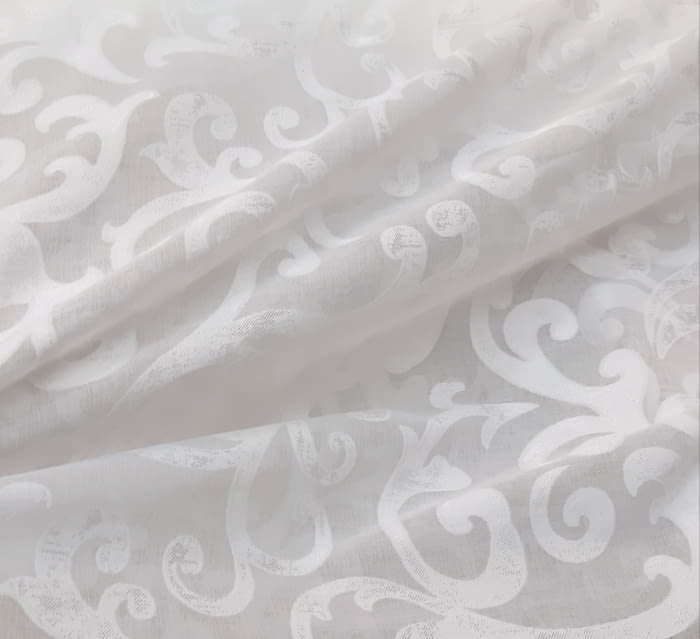 Tela visillo devoré blanco