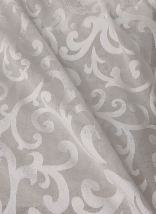 Tela visillo devoré blanco - 1