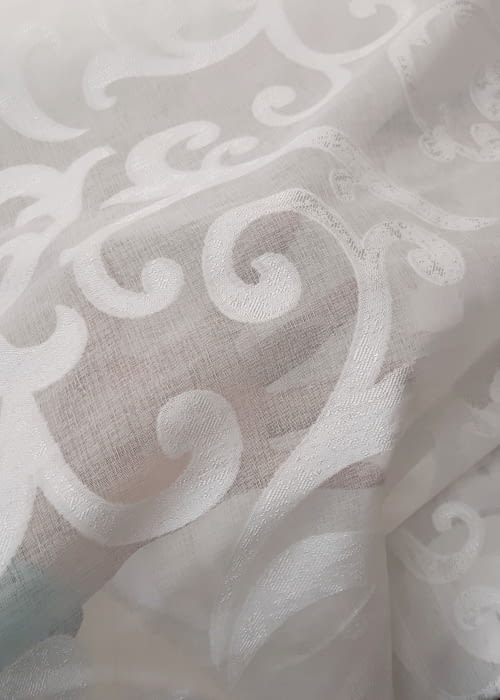 Tela visillo devoré blanco - 3