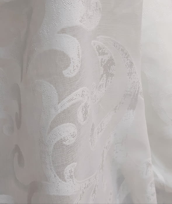 Tela visillo devoré blanco - 4