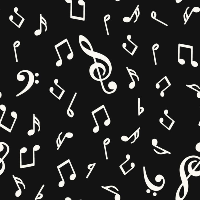 Tela notas musicales 280