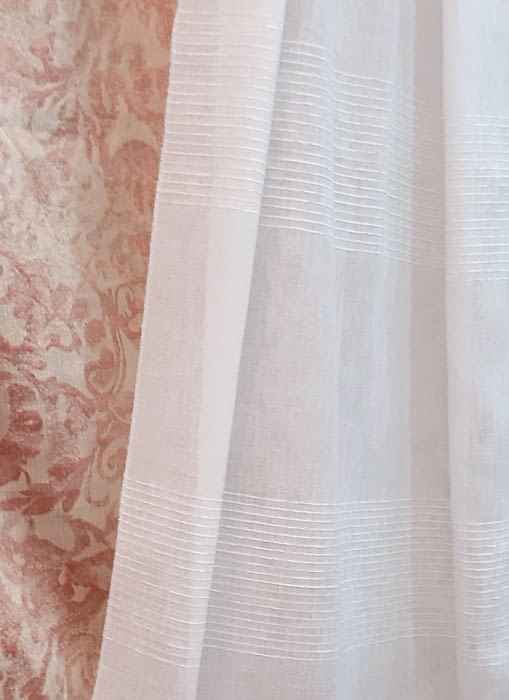 Tela visillo rayitas horizontales