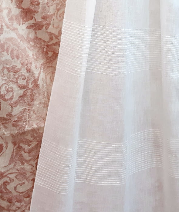 Tela visillo rayitas horizontales - 6