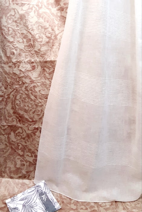 Tela visillo rayitas horizontales - 7