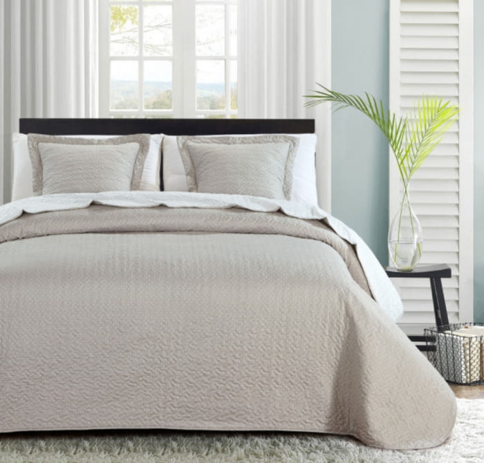 Colchas bouties beige piedra indila lunares