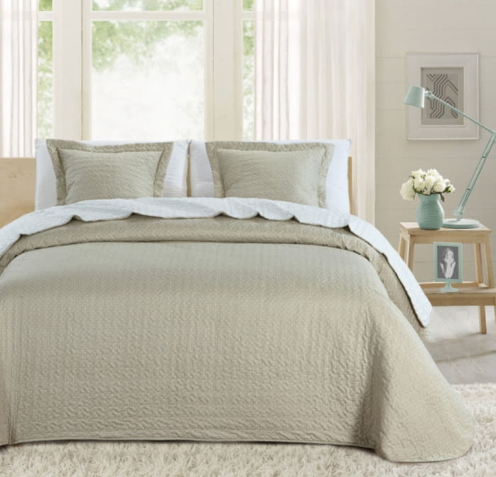 Colchas bouties beige piedra indila lunares - 1