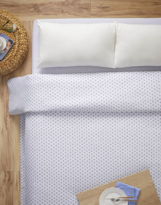 Colcha lunares azules Tupai. Cama 90