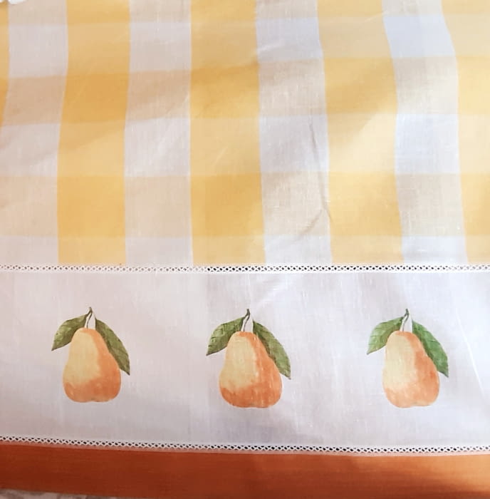 Tela cuadros anaranjados altura 55 - 2